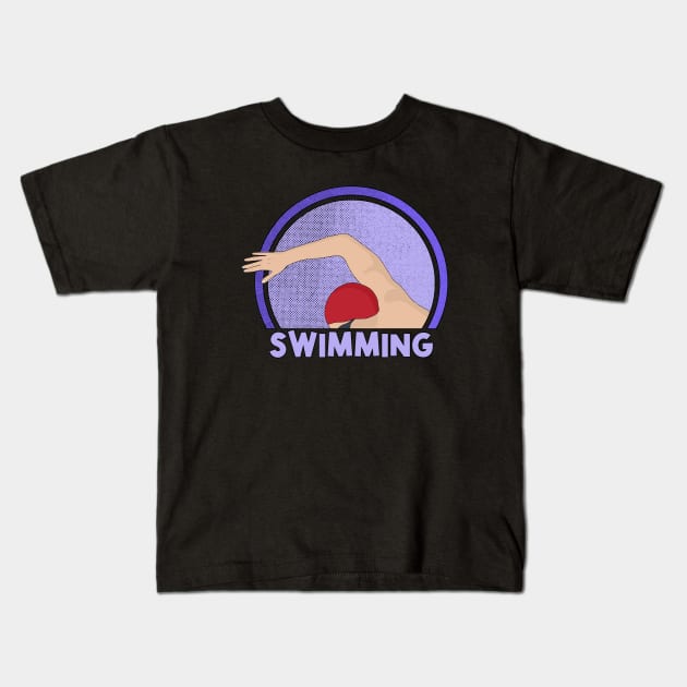 Swimming Kids T-Shirt by DiegoCarvalho